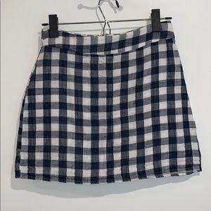 Forever 21 Navy Blue Plaid Checkered Skirt Mini